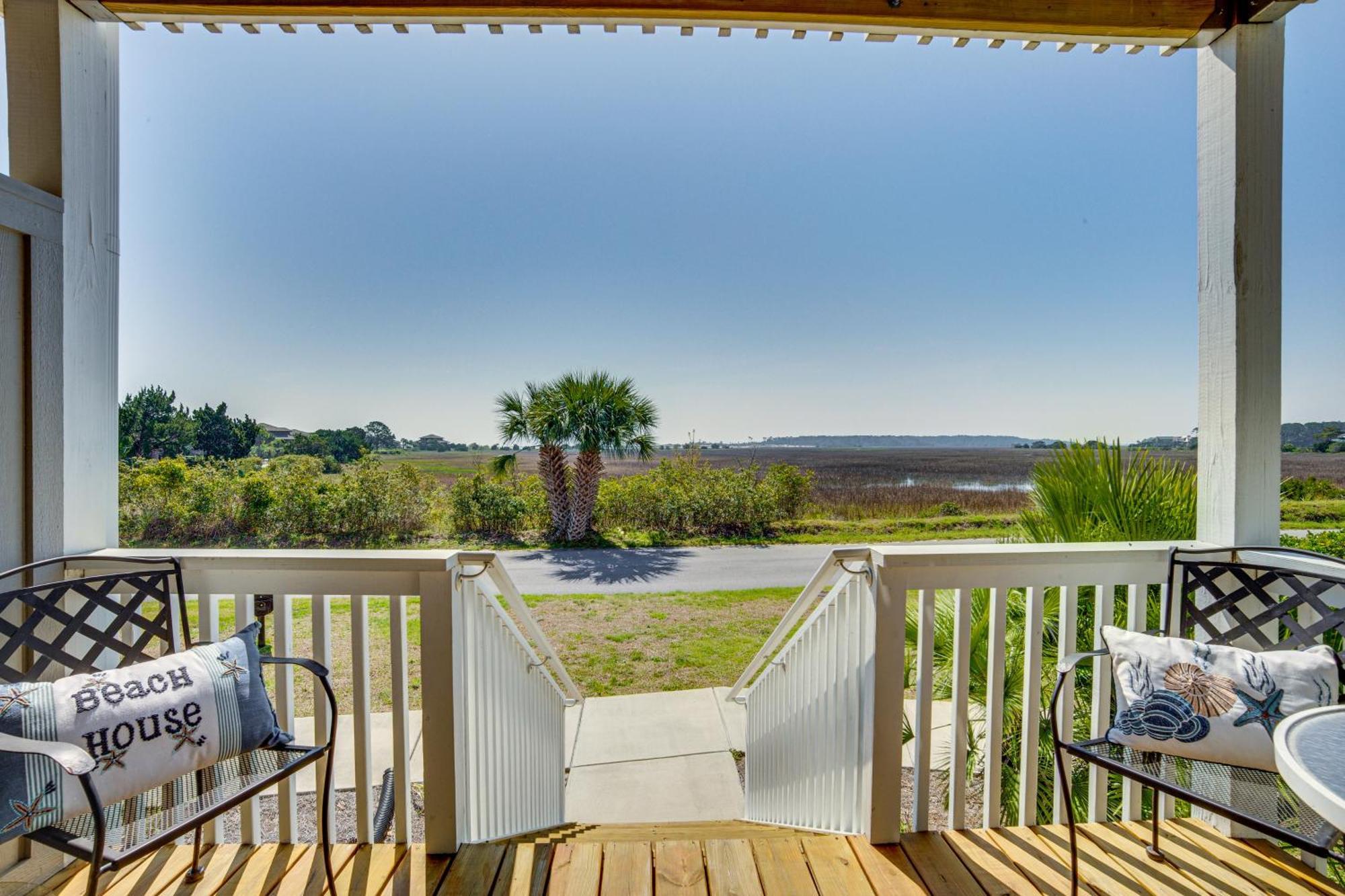 Harbor Island Condo With Deck - Steps To Beach! Oceanmarsh Subdivision Kültér fotó