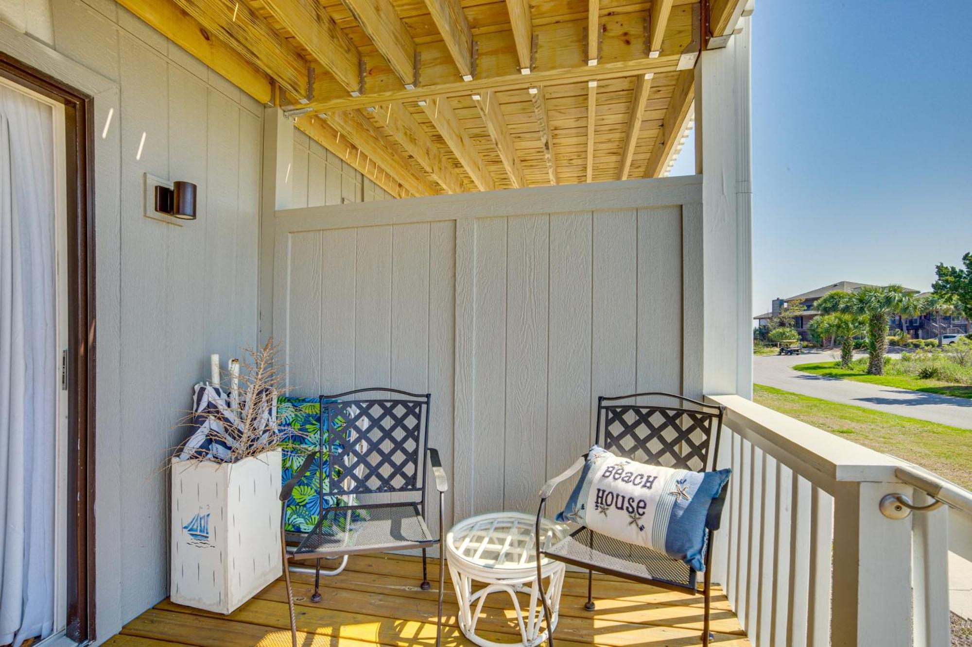 Harbor Island Condo With Deck - Steps To Beach! Oceanmarsh Subdivision Kültér fotó